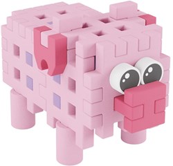 Marioinex Bauset Mini Waffle Pocket Pets Pig - farbenfrohes Konstruktionsspielzeug