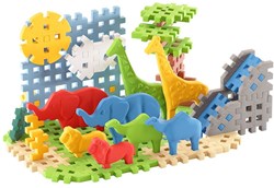 Marioinex Bauset Animals - Savanna 50 farbenfrohes Lernspielzeug