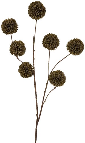 Kunstbloem Pompom 98cm dk green