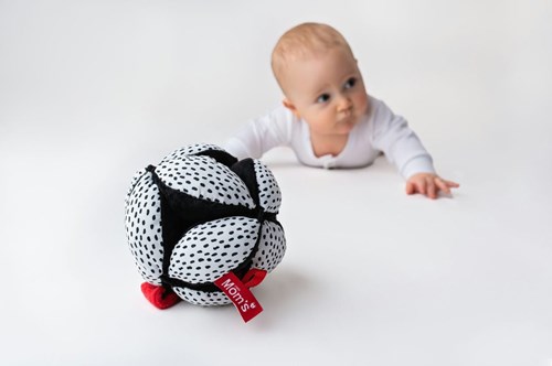 Mom's Care SOFT BABY TOYS Montessori Ball with mirror White&Black 4
