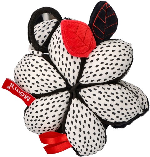 Mom's Care SOFT BABY TOYS Montessori Ball with mirror White&Black 8