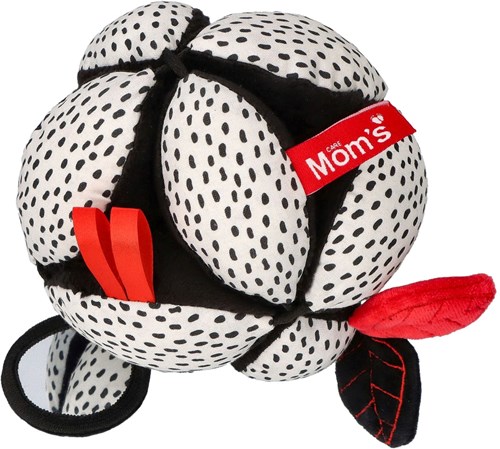 Mom's Care Montessori Babyball mit Spiegel schwarz-weiß sensorisches Spielzeug
