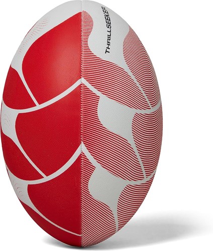 Canterbury Rugbyball Thrillseeker weiß rot Größe 5 Trainingsball-2