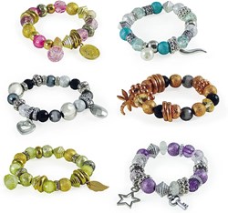 Buki Charm-Armbänder Set mit Perlen - kreatives Schmuck Bastelspielzeug