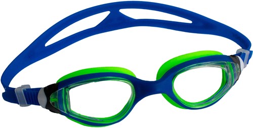 Schildkröt Kinder Schwimmbrille - Silikon, Anti-Beschlag, Blau/Grün