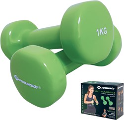 Schildkröt Hanteln Fitness Set 2x1kg - Vinyl Gewichte Heimtraining