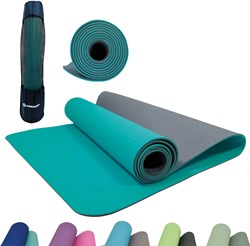 Schildkröt Yogamatte rutschfest zweifarbig 4mm anthrazit blau PVC-frei