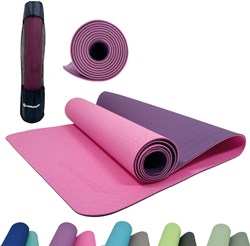Schildkröt Yogamatte Fitness zweifarbig violett rosa 4mm rutschfest