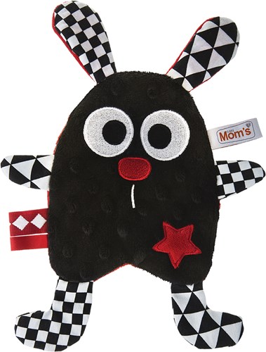 Mom's Care Baby Schmusetuch Stern schwarz - sensorisches Spielzeug