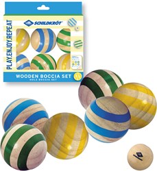 Schildkröt Holz-Boccia-Set für draußen mit Aufbewahrungsbeutel