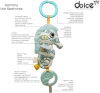 Dolce Toys Spielzeug Ozean Aktivität Anhänger - Seepferdchen Sammy-2