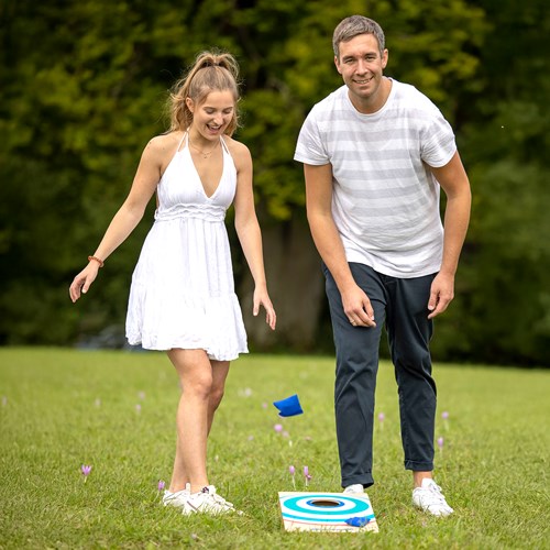 Schildkröt Cornhole Spiel FSC Holz Outdoor Gesellschaftsspiel-3