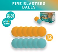 Schildkröt Fire Blaster Ersatz-Schaumbälle 12 Stück Spielzeug-2