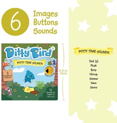 Ditty Bird Soundbuch Potty Time interaktives Pappbuch für Kleinkinder