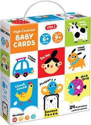 Banana Panda Kontrastreiche Babykarten 6m+ 9m+