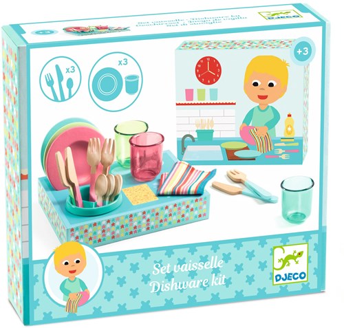 Djeco JEUX D'IMITATION - GOURMANDISES Set vaisselle - FSC 100%