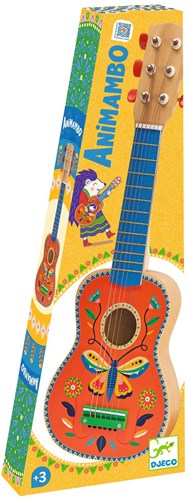 Djeco ANIMAMBO - ANIMAMBO Guitare 6 cordes métalliques - Petit Modèle - FSC 100%