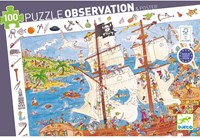 Djeco PUZZLES - PUZZLES OBSERVATION Les pirates - 100 pcs - FSC MIX