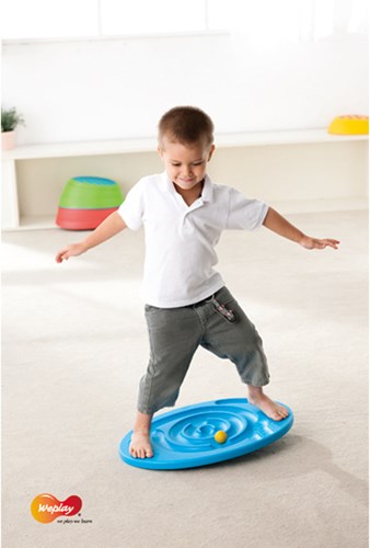 Eduplay Balance Board blau - Motorikspielzeug mit Labyrinth und Kugeln-3