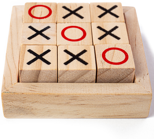 BigJigs Holz Tic Tac Toe Reisespiel mini-2