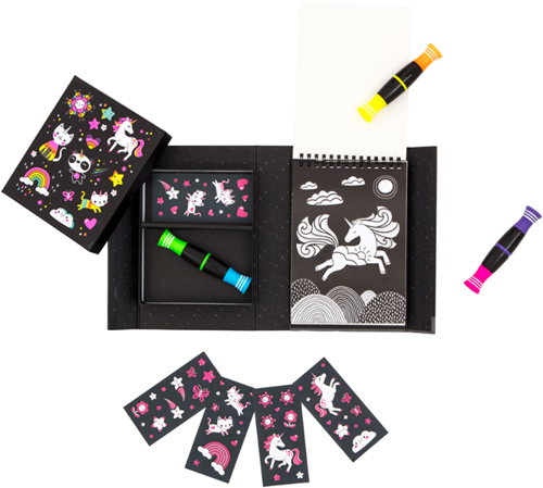 Tiger Tribe Neon Malset Einhörner und Freunde Bastelbox Kinder-2