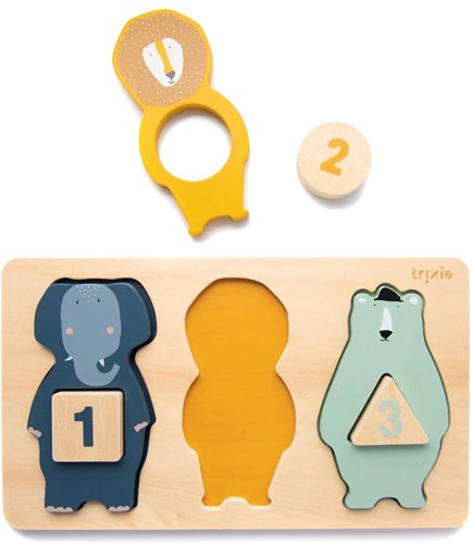 Trixie Holz Zählpuzzle Lernspielzeug Baby und Kleinkind-2