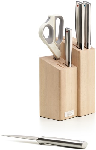 Joseph Joseph Messerblock Küchenmesser und Schere Set 5-teilig silber-3