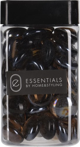 Home & Styling Dekorative Glassteine schwarz Glas 450 Gramm dekorativ