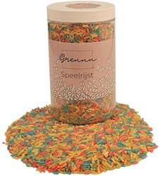 Grennn Spielreis sensorisches Spielzeug Rainbow Mix 750 Gramm