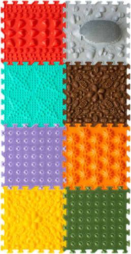 Ortoto Sensory Massage Puzzle Matten Gras Box 8 Stück
