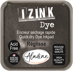 Aladine Stempelkissen Schwarz 5x5 cm - Izink Dye Tinte schnell trocknend