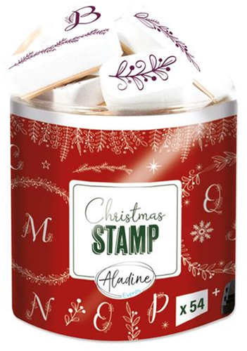Aladine Stempelset Alphabet Weihnachten Kreativ Basteln Mehrfarbig