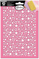 Aladine 3D Schablone A5 Flower Power - Selbstklebendes Bastelmaterial