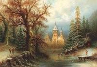 D-Toys Puzzle Albert Bredow Winterlandschaft 1000 Teile Karton