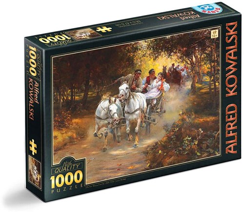D-Toys Puzzle Alfred Wierusz-Kowalski Country Wedding 1000 Teile-2