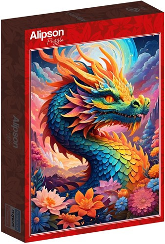 Alipson Puzzle Bunter Drache - 1000 Teile-2