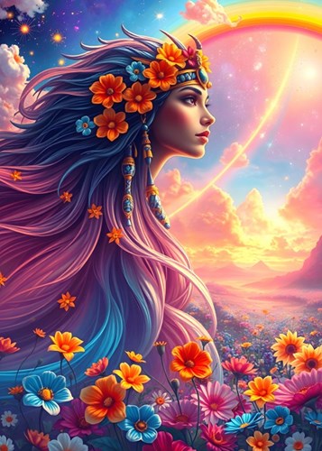 Alipson Puzzle Rainbow Girl -  Teile