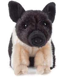 Living Nature Kuscheltier Schwein schwarz rosa Plüsch Ferkel 20 cm