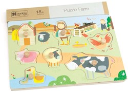 Andreu Toys ANDREU - Puzzle Bauernhof Pastell