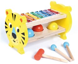 Andreu Toys Holzspielzeug Xylophon Tiger Lernspiel Musik