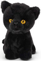 Tobar Plüsch Katze schwarz - realistisches Kuscheltier Tier