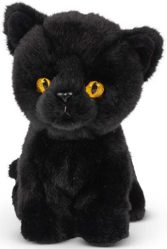 Tobar Plüsch Katze schwarz - realistisches Kuscheltier Tier