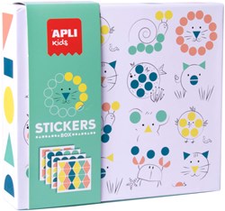 APLI Kids APLI - Tier-Stickerbox (mit 8 Karten und Beispiel)