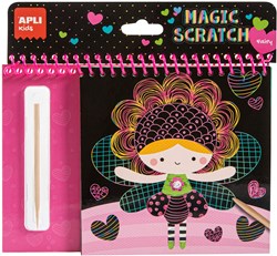 APLI Kids APLI - Feen-Kratz-Malbuch (8 Blatt)
