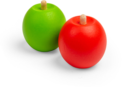 BigJigs Holzspielzeug Apfel rot grün Obst