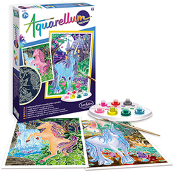 Sentosphère Aquarellum Glow in the Dark Einhorn Malset für Kinder