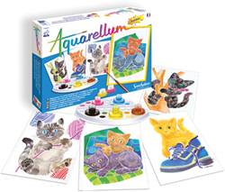 Sentosphère Aquarell Malset Bastelset Katzen für Kinder