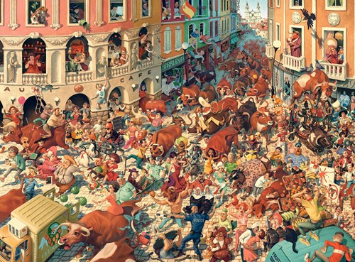 Castorland Puzzle Bull Run in Pampeluna - 3000 Teile Jigsaw