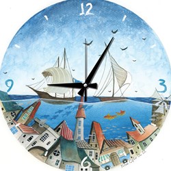 Art Puzzle Puzzle Uhr Aqua City - 570 Teile Legespiel Multicolor