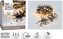 Home & Styling Clusterbeleuchtung LED Weihnachtsbeleuchtung warmweiß 192 Lampen Timer